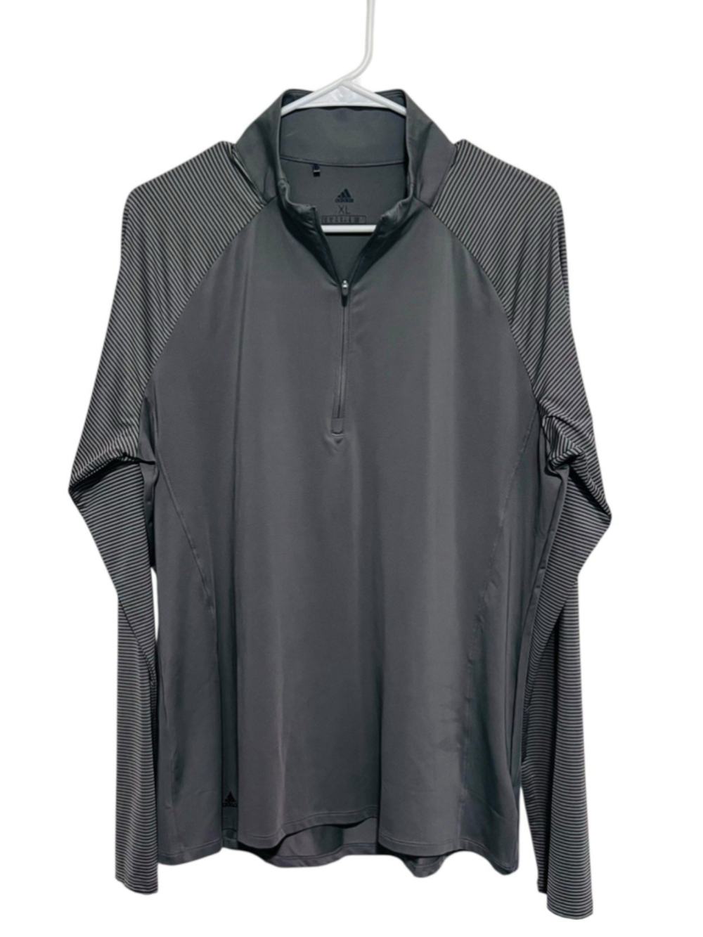 Adidas Primegreen 1/4 Zip Pullover Womens XL Gray Lightweight Golf Yoga Run Top